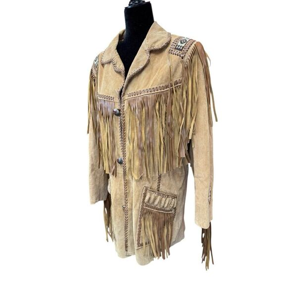 Scully Men’s Western Fringe Boar Suede Jacket w/ Beading sz 40 US - Picture 5 of 15